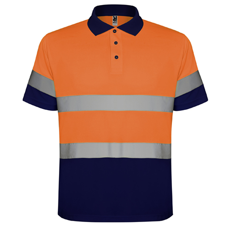 azul marino-naranja flúor