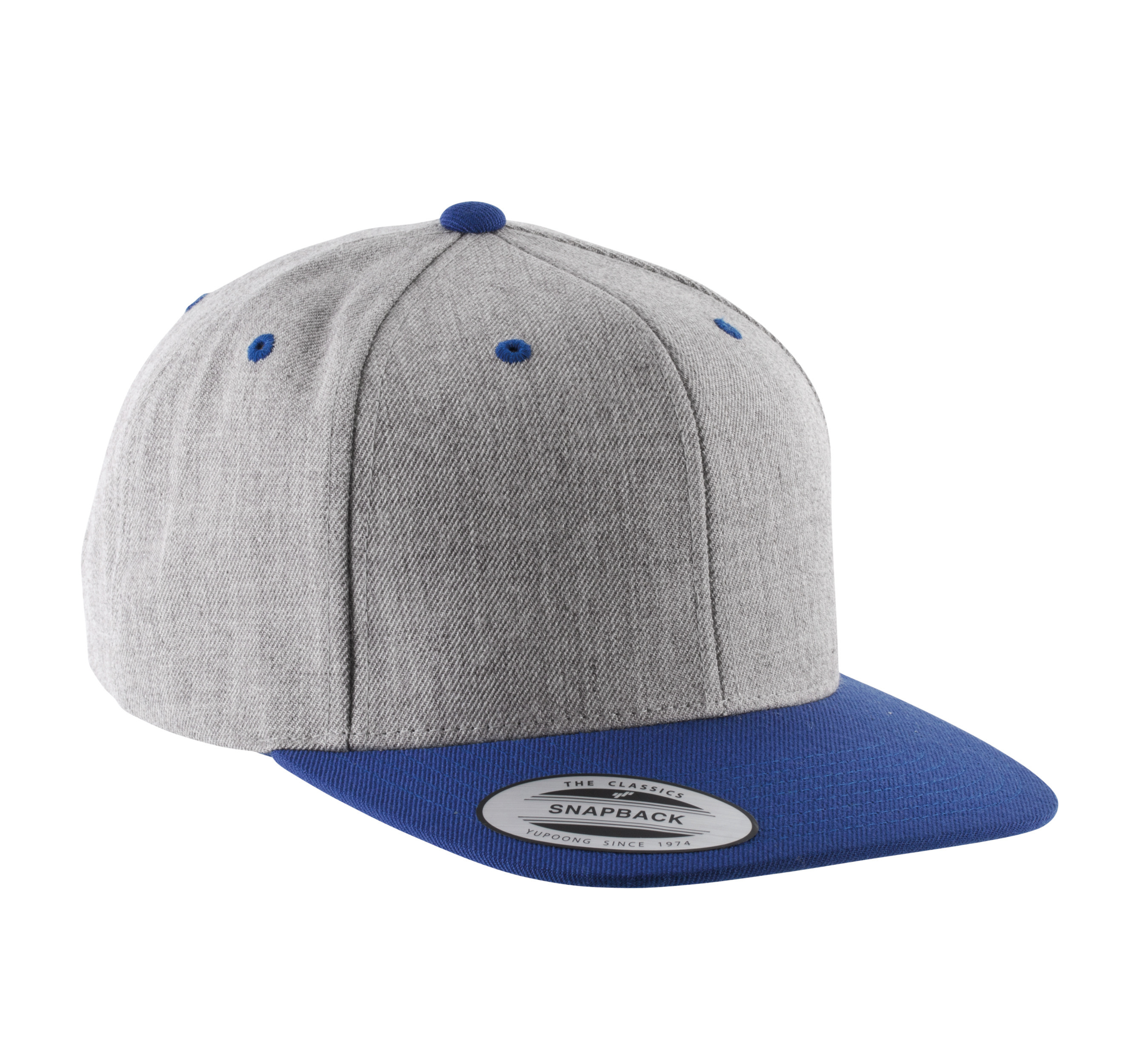 heather grey/royal blue