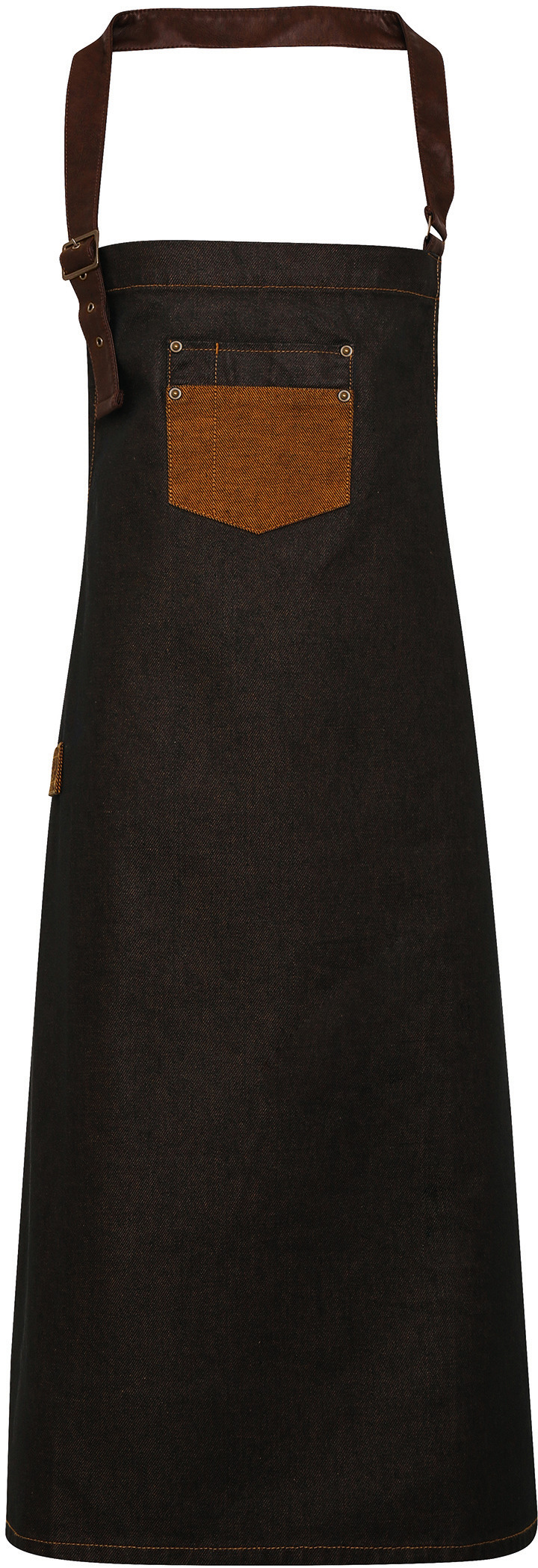 black/tan denim