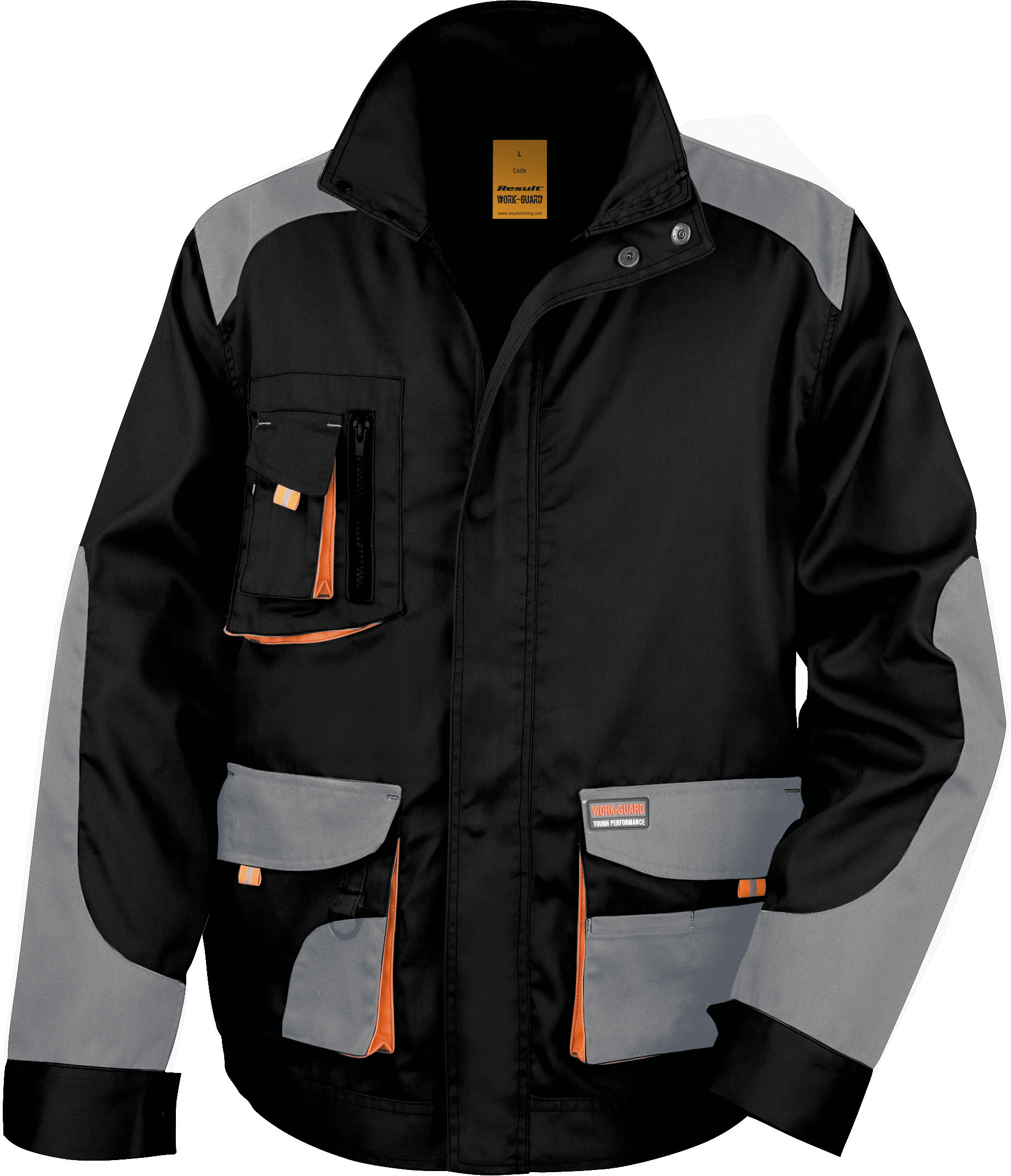 black/grey/orange