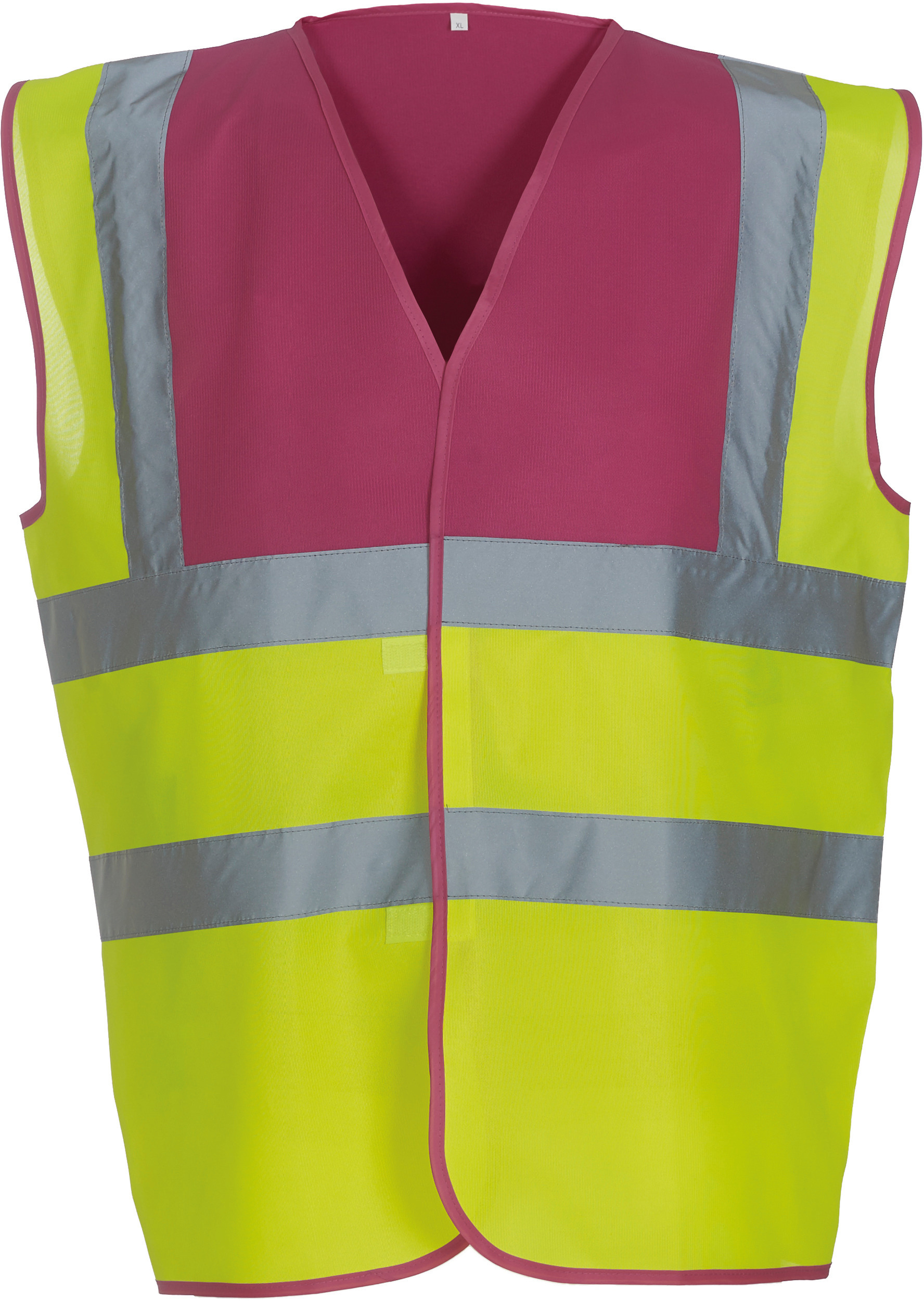 raspberry/hi vis yellow