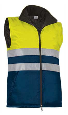 amarillo fluor-azul marino